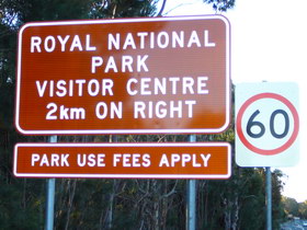 Royal National Park Speed Sign