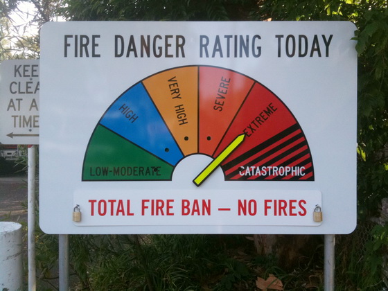 Bundeena Fire Alert Sign