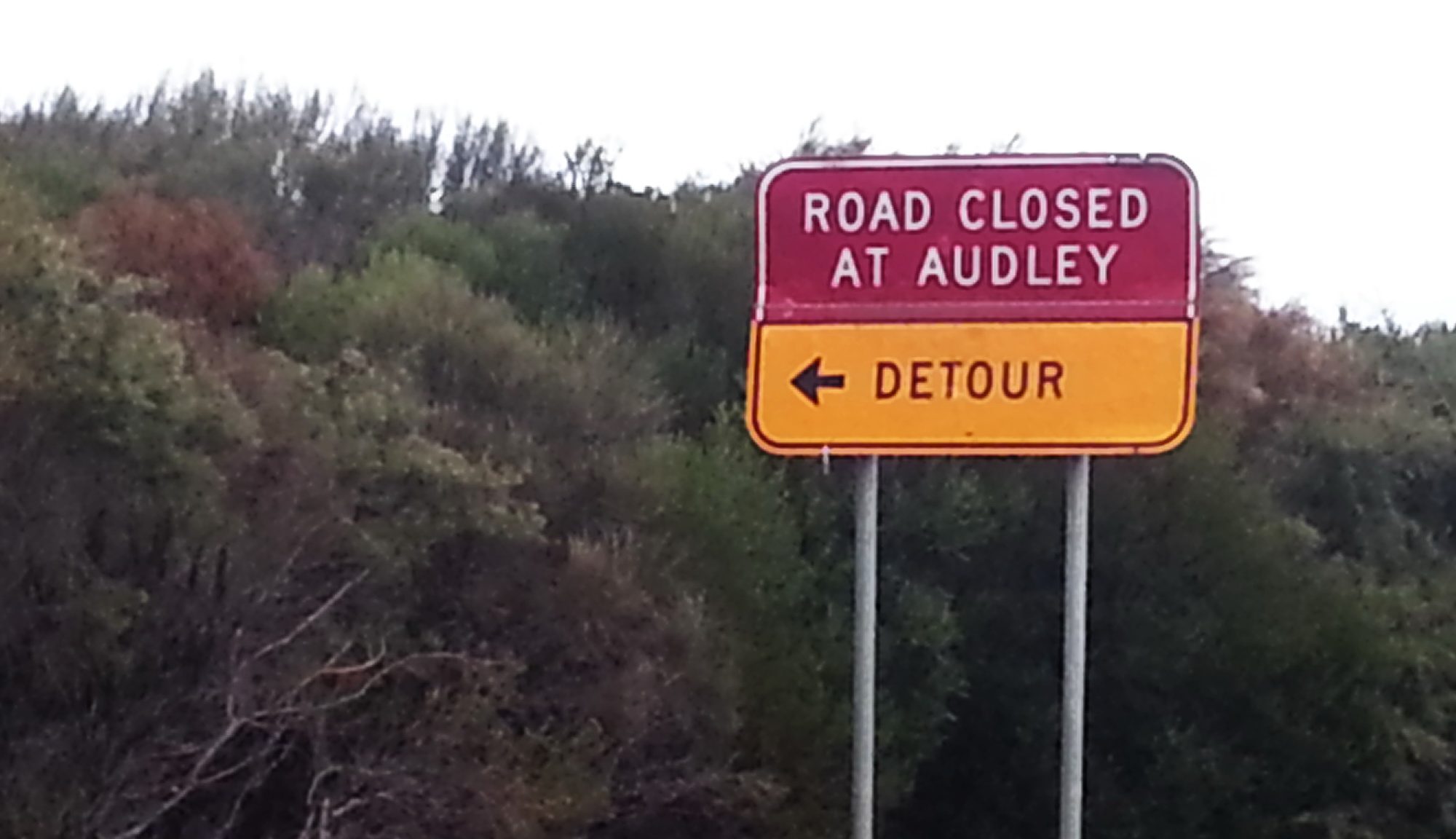 Audley Weir Closure Sign